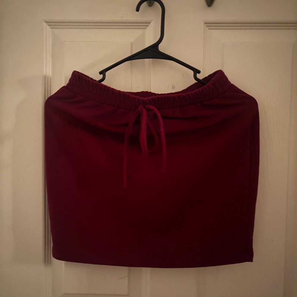 SHEIN Burgundy Skirt Set
